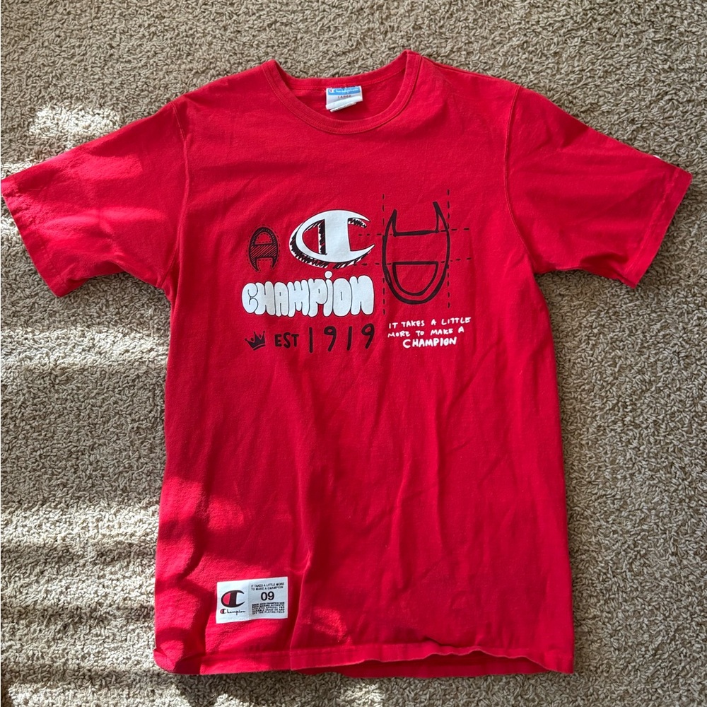 Champion Red Graphic Short Sleeve Tee